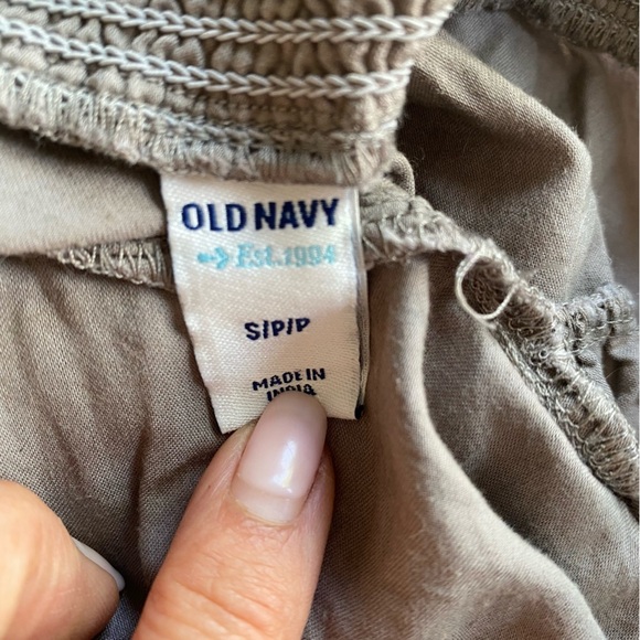 Old Navy khaki 100% COTTON boho spribg summer embroidered hem skirt. SZ-small - Picture 6 of 8